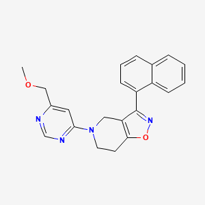 molecular formula C22H20N4O2 B5381936 5-[6-(methoxymethyl)pyrimidin-4-yl]-3-(1-naphthyl)-4,5,6,7-tetrahydroisoxazolo[4,5-c]pyridine 