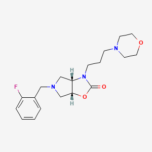 molecular formula C19H26FN3O3 B5381941 (3aS*,6aR*)-5-(2-fluorobenzyl)-3-(3-morpholin-4-ylpropyl)hexahydro-2H-pyrrolo[3,4-d][1,3]oxazol-2-one 