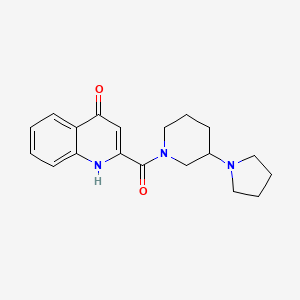 molecular formula C19H23N3O2 B5381959 2-{[3-(1-pyrrolidinyl)-1-piperidinyl]carbonyl}-4(1H)-quinolinone 