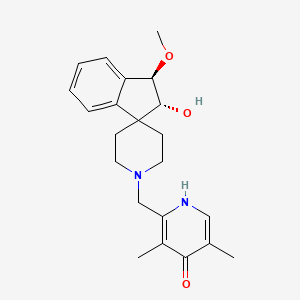 2-{[(2R*,3R*)-2-hydroxy-3-methoxy-2,3-dihydro-1'H-spiro[indene-1,4'-piperidin]-1'-yl]methyl}-3,5-dimethyl-4(1H)-pyridinone