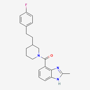molecular formula C22H24FN3O B5381982 4-({3-[2-(4-fluorophenyl)ethyl]-1-piperidinyl}carbonyl)-2-methyl-1H-benzimidazole 