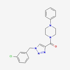 molecular formula C20H20ClN5O B5381993 1-{[1-(3-chlorobenzyl)-1H-1,2,3-triazol-4-yl]carbonyl}-4-phenylpiperazine 