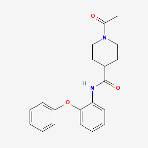 molecular formula C20H22N2O3 B5382005 1-acetyl-N-(2-phenoxyphenyl)-4-piperidinecarboxamide 
