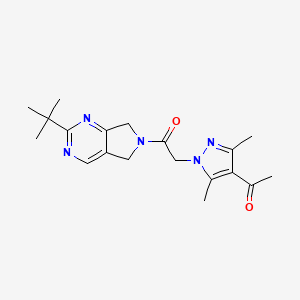 1-{1-[2-(2-tert-butyl-5,7-dihydro-6H-pyrrolo[3,4-d]pyrimidin-6-yl)-2-oxoethyl]-3,5-dimethyl-1H-pyrazol-4-yl}ethanone