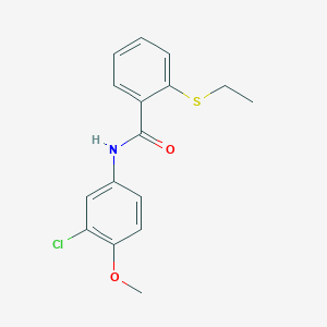 molecular formula C16H16ClNO2S B5382049 N-(3-chloro-4-methoxyphenyl)-2-(ethylthio)benzamide 