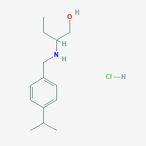molecular formula C14H24ClNO B5382062 2-[(4-isopropylbenzyl)amino]-1-butanol hydrochloride 