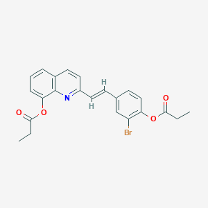 2-{2-[3-bromo-4-(propionyloxy)phenyl]vinyl}-8-quinolinyl propionate