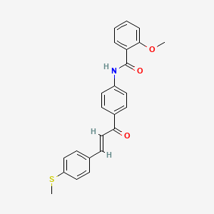 molecular formula C24H21NO3S B5382100 2-methoxy-N-(4-{3-[4-(methylthio)phenyl]acryloyl}phenyl)benzamide 