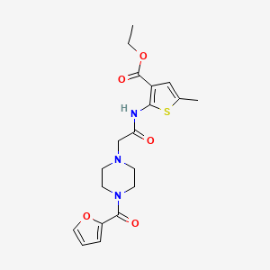 molecular formula C19H23N3O5S B5382110 ethyl 2-({[4-(2-furoyl)-1-piperazinyl]acetyl}amino)-5-methyl-3-thiophenecarboxylate 