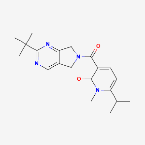 molecular formula C20H26N4O2 B5382115 3-[(2-tert-butyl-5,7-dihydro-6H-pyrrolo[3,4-d]pyrimidin-6-yl)carbonyl]-6-isopropyl-1-methylpyridin-2(1H)-one 