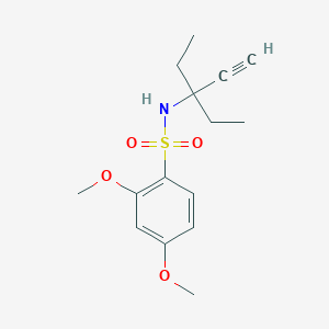 molecular formula C15H21NO4S B5382137 N-(1,1-diethyl-2-propyn-1-yl)-2,4-dimethoxybenzenesulfonamide 