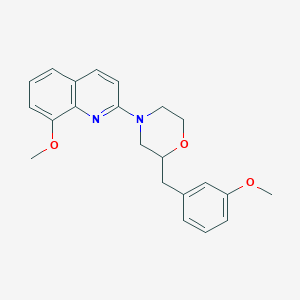 molecular formula C22H24N2O3 B5382147 8-methoxy-2-[2-(3-methoxybenzyl)-4-morpholinyl]quinoline 