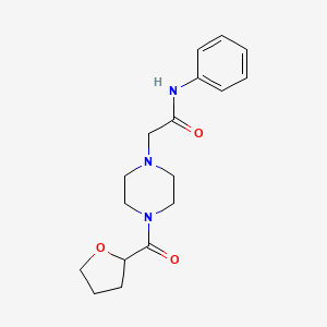 molecular formula C17H23N3O3 B5382173 N-phenyl-2-[4-(tetrahydro-2-furanylcarbonyl)-1-piperazinyl]acetamide 
