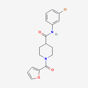 N-(3-bromophenyl)-1-(2-furoyl)piperidine-4-carboxamide