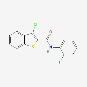 molecular formula C15H9ClINOS B5382194 3-chloro-N-(2-iodophenyl)-1-benzothiophene-2-carboxamide 