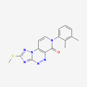 molecular formula C16H14N6OS B5382234 7-(2,3-dimethylphenyl)-2-(methylthio)pyrido[4,3-e][1,2,4]triazolo[5,1-c][1,2,4]triazin-6(7H)-one 