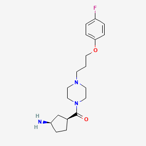 molecular formula C19H28FN3O2 B5382241 [rel-(1R,3S)-3-({4-[3-(4-fluorophenoxy)propyl]-1-piperazinyl}carbonyl)cyclopentyl]amine dihydrochloride 