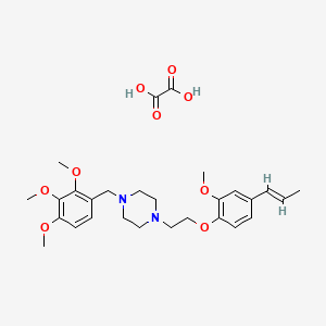 1-{2-[2-methoxy-4-(1-propen-1-yl)phenoxy]ethyl}-4-(2,3,4-trimethoxybenzyl)piperazine oxalate