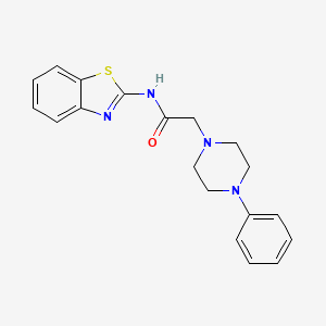 molecular formula C19H20N4OS B5382265 N-1,3-benzothiazol-2-yl-2-(4-phenyl-1-piperazinyl)acetamide 