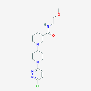 molecular formula C18H28ClN5O2 B5382275 1'-(6-chloropyridazin-3-yl)-N-(2-methoxyethyl)-1,4'-bipiperidine-3-carboxamide 