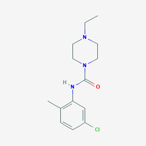 molecular formula C14H20ClN3O B5382280 N-(5-chloro-2-methylphenyl)-4-ethyl-1-piperazinecarboxamide 
