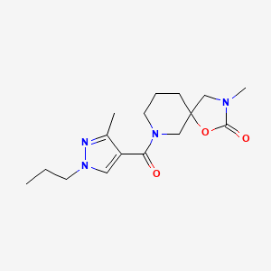 3-methyl-7-[(3-methyl-1-propyl-1H-pyrazol-4-yl)carbonyl]-1-oxa-3,7-diazaspiro[4.5]decan-2-one