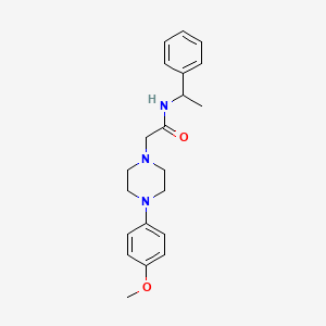 2-[4-(4-methoxyphenyl)piperazin-1-yl]-N-(1-phenylethyl)acetamide