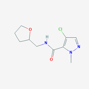 molecular formula C10H14ClN3O2 B5382334 4-CHLORO-1-METHYL-N-[(OXOLAN-2-YL)METHYL]-1H-PYRAZOLE-5-CARBOXAMIDE 