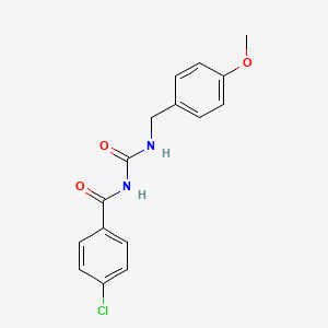 molecular formula C16H15ClN2O3 B5382338 4-chloro-N-[(4-methoxyphenyl)methylcarbamoyl]benzamide 