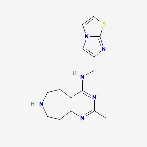 2-ethyl-N-(imidazo[2,1-b][1,3]thiazol-6-ylmethyl)-6,7,8,9-tetrahydro-5H-pyrimido[4,5-d]azepin-4-amine