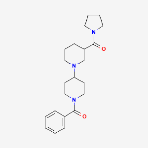 molecular formula C23H33N3O2 B5382362 1'-(2-methylbenzoyl)-3-(pyrrolidin-1-ylcarbonyl)-1,4'-bipiperidine 