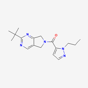 molecular formula C17H23N5O B5382405 2-tert-butyl-6-[(1-propyl-1H-pyrazol-5-yl)carbonyl]-6,7-dihydro-5H-pyrrolo[3,4-d]pyrimidine 