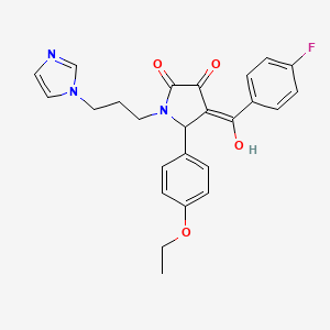 5-(4-ethoxyphenyl)-4-(4-fluorobenzoyl)-3-hydroxy-1-[3-(1H-imidazol-1-yl)propyl]-1,5-dihydro-2H-pyrrol-2-one