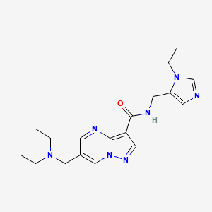 6-[(diethylamino)methyl]-N-[(1-ethyl-1H-imidazol-5-yl)methyl]pyrazolo[1,5-a]pyrimidine-3-carboxamide