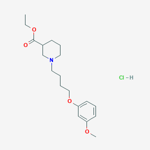 Ethyl 1-[4-(3-methoxyphenoxy)butyl]piperidine-3-carboxylate;hydrochloride