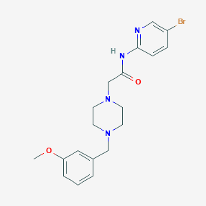 molecular formula C19H23BrN4O2 B5382536 N-(5-BROMOPYRIDIN-2-YL)-2-{4-[(3-METHOXYPHENYL)METHYL]PIPERAZIN-1-YL}ACETAMIDE 