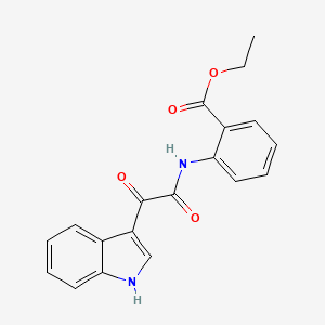 molecular formula C19H16N2O4 B5382583 ethyl 2-{[1H-indol-3-yl(oxo)acetyl]amino}benzoate 