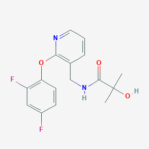 molecular formula C16H16F2N2O3 B5382604 N-{[2-(2,4-difluorophenoxy)pyridin-3-yl]methyl}-2-hydroxy-2-methylpropanamide 