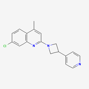 molecular formula C18H16ClN3 B5382613 7-chloro-4-methyl-2-[3-(4-pyridinyl)-1-azetidinyl]quinoline 