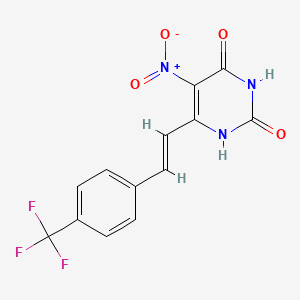 molecular formula C13H8F3N3O4 B5382650 5-nitro-6-{2-[4-(trifluoromethyl)phenyl]vinyl}-2,4(1H,3H)-pyrimidinedione 