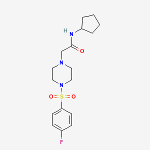 N-CYCLOPENTYL-2-[4-(4-FLUOROBENZENESULFONYL)PIPERAZIN-1-YL]ACETAMIDE