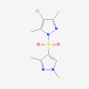 4-chloro-1-[(1,3-dimethyl-1H-pyrazol-4-yl)sulfonyl]-3,5-dimethyl-1H-pyrazole