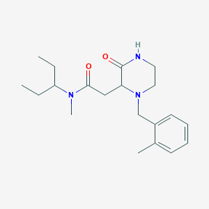 N-(1-ethylpropyl)-N-methyl-2-[1-(2-methylbenzyl)-3-oxo-2-piperazinyl]acetamide