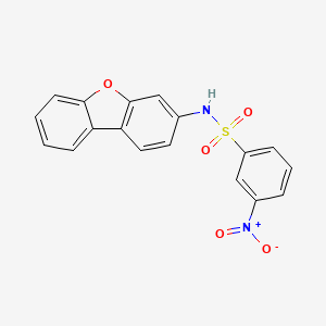 molecular formula C18H12N2O5S B5382693 N-(dibenzo[b,d]furan-3-yl)-3-nitrobenzenesulfonamide 