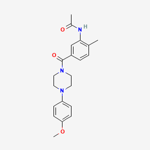 molecular formula C21H25N3O3 B5382698 N-(5-{[4-(4-methoxyphenyl)-1-piperazinyl]carbonyl}-2-methylphenyl)acetamide 