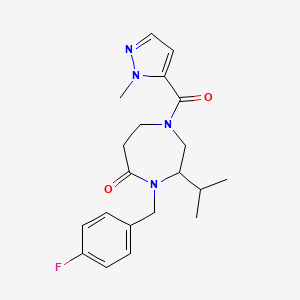 4-(4-fluorobenzyl)-3-isopropyl-1-[(1-methyl-1H-pyrazol-5-yl)carbonyl]-1,4-diazepan-5-one