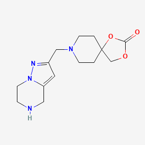 molecular formula C14H20N4O3 B5382709 8-(4,5,6,7-tetrahydropyrazolo[1,5-a]pyrazin-2-ylmethyl)-1,3-dioxa-8-azaspiro[4.5]decan-2-one dihydrochloride 