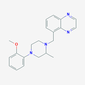 molecular formula C21H24N4O B5382753 5-{[4-(2-methoxyphenyl)-2-methyl-1-piperazinyl]methyl}quinoxaline 