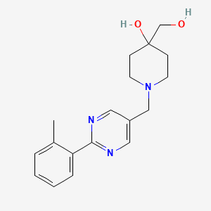 4-(hydroxymethyl)-1-{[2-(2-methylphenyl)pyrimidin-5-yl]methyl}piperidin-4-ol