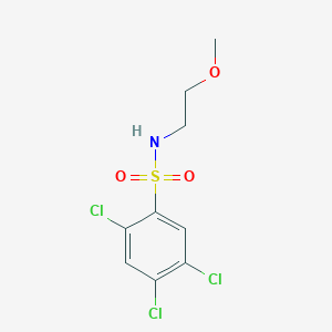 molecular formula C9H10Cl3NO3S B5382769 2,4,5-trichloro-N-(2-methoxyethyl)benzenesulfonamide 